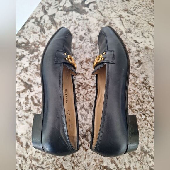 Salvatore Ferragamo Blue ‎ Leather Flat Size 8 AA - Picture 12 of 14